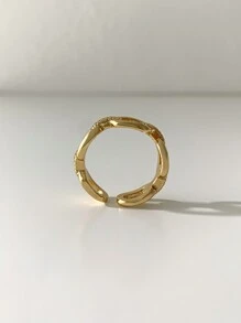 DAZY 幾何裝飾戒指 - 金黃色 - 查看 7