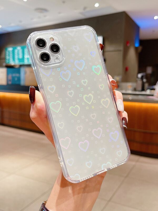 Clear Phone Case With Heart Paper Compatible With IPhone 11,IPhone 13,IPhone 14 Pro Max
