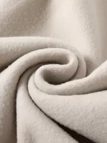 SHEIN EZwear Frog & Mushroom Print Thermal Pullover - Beige - View 8