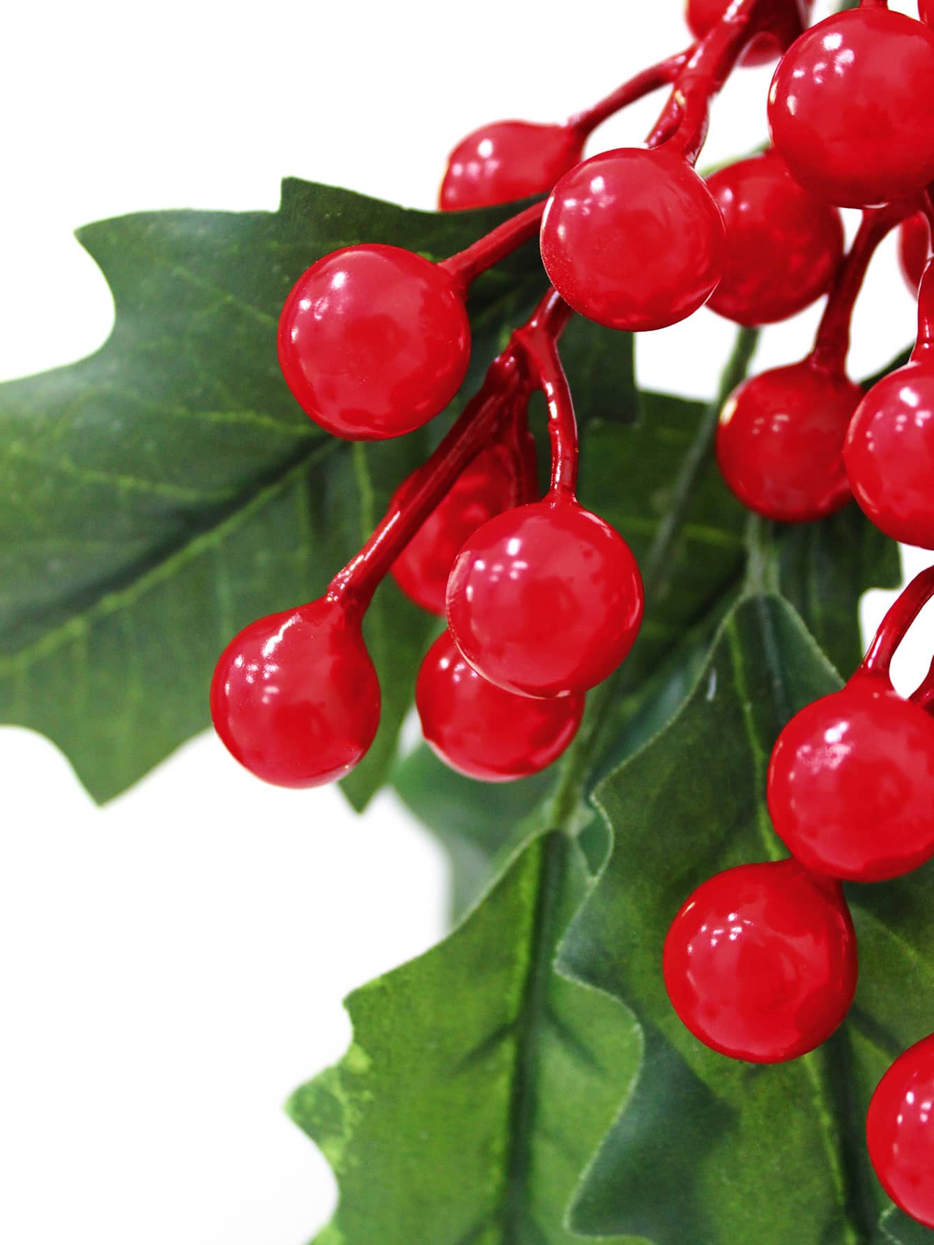 1pc Christmas Holly Fruit Decor Wall Hanging - Red - View 2