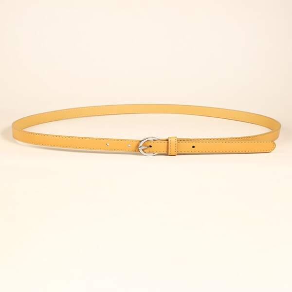

Metal Buckle Skinny Belt & Hole Punch Tool, Yellow