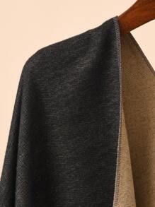 1pc Colorblock Casual Versatile Simple Women Shawl/Poncho - Multicolor - View 2