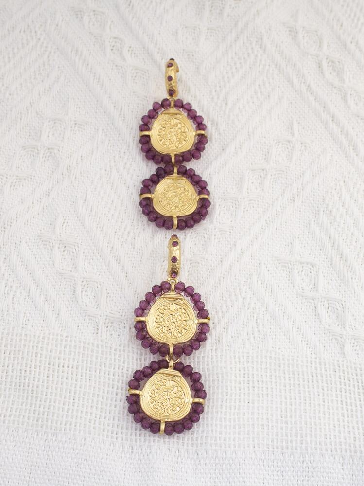 Bead Decor Alloy Drop Earrings - Multicolor - View 4