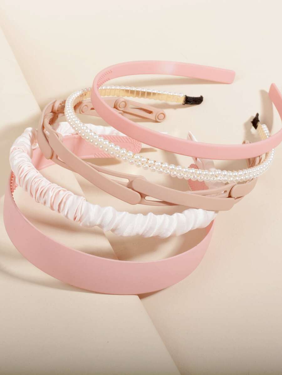 5 cái Đồ trang trí Ngọc Trai giả Dây buộc tóc Dễ thương - Nhiều màu - Xem 1