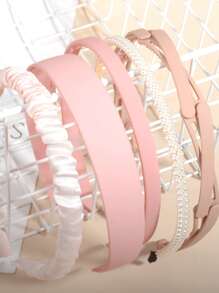 5 cái Đồ trang trí Ngọc Trai giả Dây buộc tóc Dễ thương - Nhiều màu - Xem 2