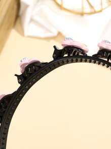Flower Decor Headband - Pink - View 3