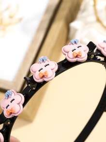 Flower Decor Headband - Pink - View 4