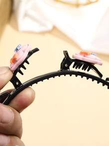 Flower Decor Headband - Pink - View 5