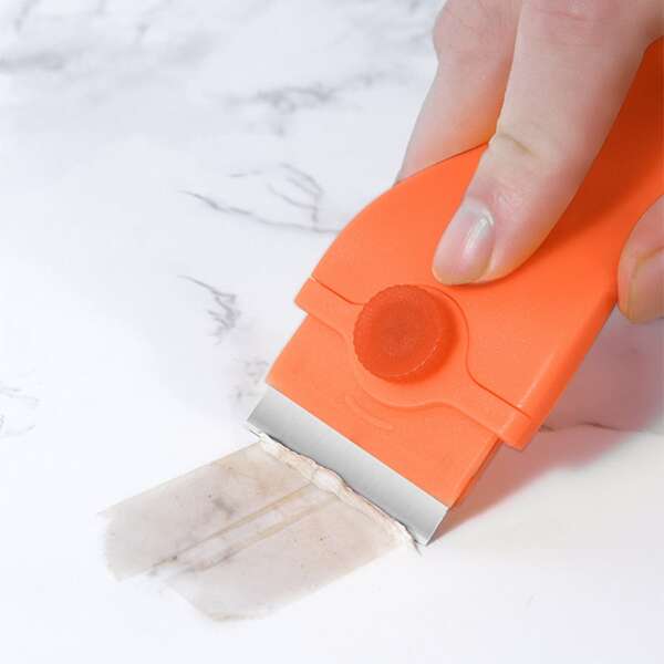 

1pc Glasses Cleaning Scraper, Orange
