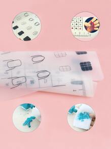 klimonla 亞克力指甲訓練墊-用於應用練習矽膠訓練片，用於亞克力指甲靈活捲起墊模板，學習如何應用亞克力指甲 - 無色 - 查看 2