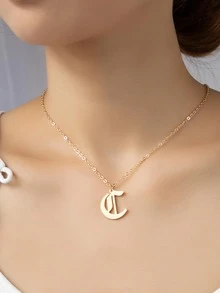 Vòng cổ Charm chữ - Vàng - Xem 1