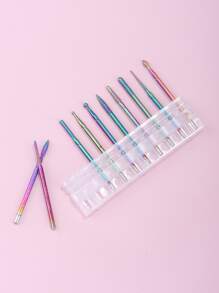 10pcs Electroplating Colorful Nail Drill Bit Set For Manicure Bits Drill Accessories - Multicolor - View 4