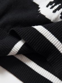 Manfinity EMRG Men Knitwear Lễ Các Thánh Sọc Đường phố - màu đen - Xem 7