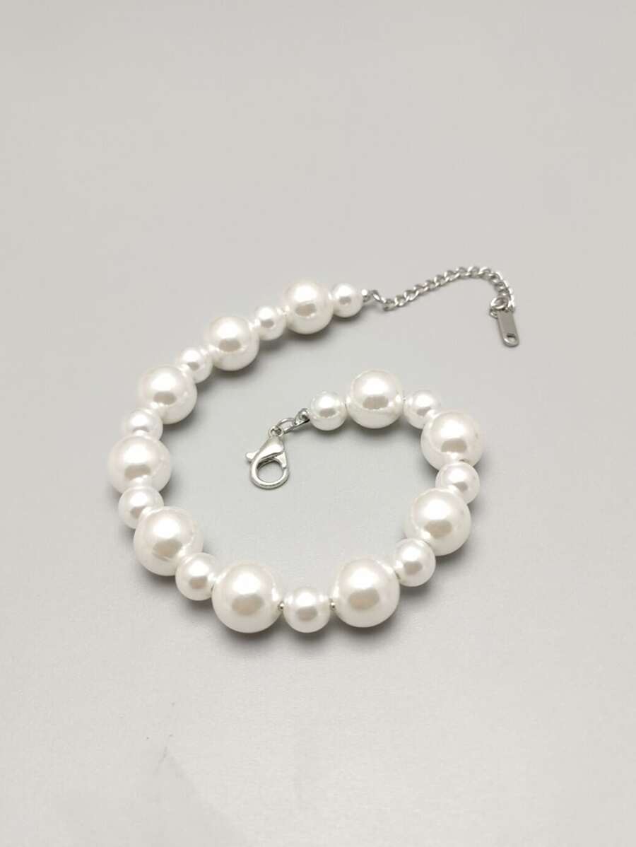 EMERY ROSE Armband mit Kunstperle - Weiss - Übersicht 1