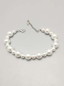 EMERY ROSE Armband mit Kunstperle - Weiss - Übersicht 2