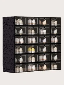 1 pieza Caja de almacenamiento de zapatos con estampado de dibujo - Multicolor - Ver 3