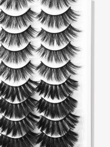 40 pares Pestañas postizas extra larga - Negro - Ver 4