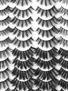 40 pares Pestañas postizas extra larga - Negro - Ver 5