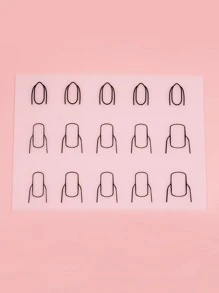 klimonla 亞克力指甲訓練墊-用於應用練習矽膠訓練片，用於亞克力指甲靈活捲起墊模板，學習如何應用亞克力指甲 - 無色 - 查看 3