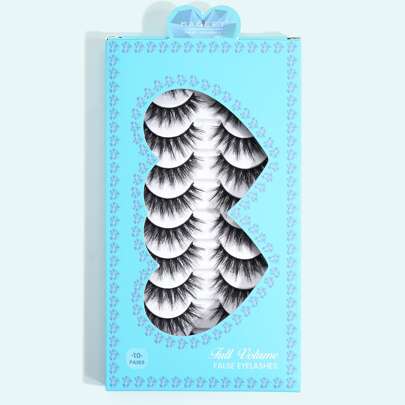 10pairs Volumized False Eyelashes