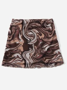 SHEIN EZwear Váy nữ Xù nhỏ Đá hoa Giải trí - Nhiều màu - Xem 3