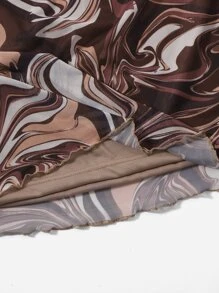 SHEIN EZwear Váy nữ Xù nhỏ Đá hoa Giải trí - Nhiều màu - Xem 5