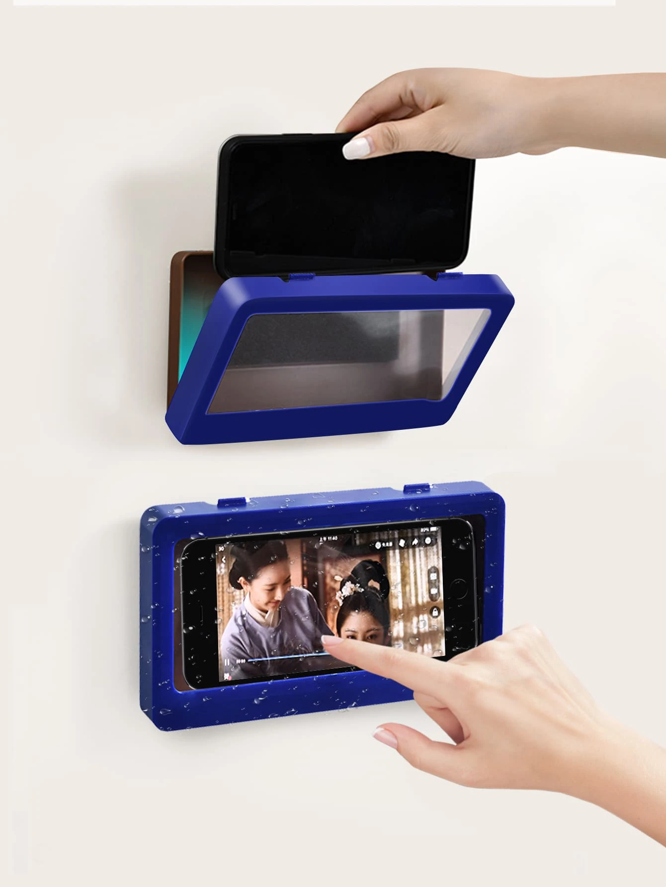 Wall Mounted Storage Box - Blue - View 1