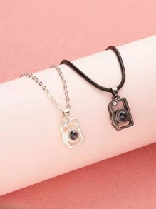 2 piezas Collar magnético con diseño de cámara - Multicolor - Ver 2