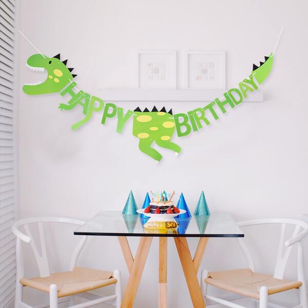 

1pc Dinosaur Design Pull Flag, Multicolor