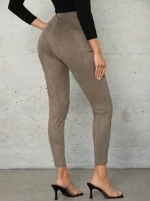 Firerie 高腰九分長褲 - 灰色 - 查看 2