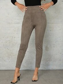 Firerie 高腰九分長褲 - 灰色 - 查看 4