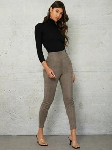 Firerie 高腰九分長褲 - 灰色 - 查看 5