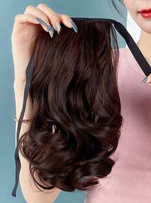 Extensión del pelo Coleta larga rizada - Marrón - Ver 3