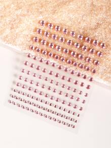 1 miếng nhãn dán hình xăm mắt rhinestone - Hồng - Xem 5
