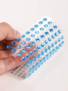 1sheet Rhinestone Eye Tattoo Sticker - Blue - View 3