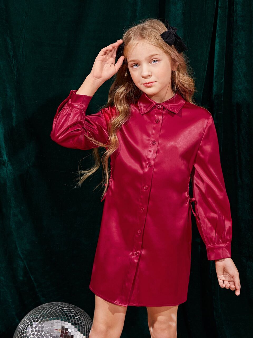 Girls Cut Out Shirt Dress