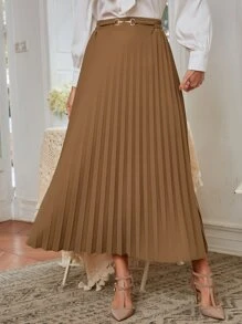 Modelyn 女款 D 形环褶皱长裙