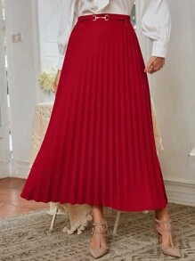 Modelyn D-ring Pleated Skirt