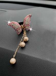 水鑽裝飾蝴蝶設計汽車出風口夾