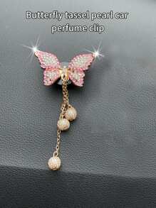 水鑽裝飾蝴蝶設計汽車出風口夾