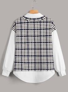 Seusyu Camisa 2 en 1 de cuadros - Multicolor - Ver 2