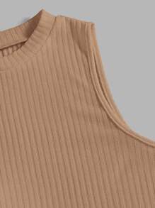 SHEIN EZwear 2pcs/Set Casual Solid Color Knit Tank Top - Multicolor - View 4