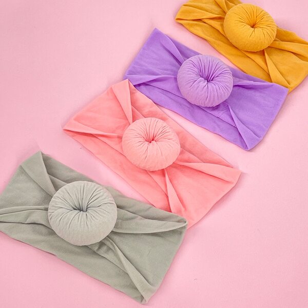 

4pcs Baby Baby Knot Decor Headband, Multicolor