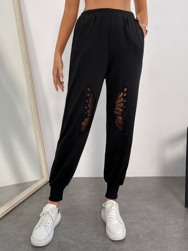 ODD ONE OUT☆Butterfly needlework sweatpants IMG_2247_1.png?v=1628267887