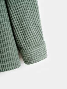 Manfinity 男士補丁貼口袋燈芯絨襯衫 - 薄荷綠 - 查看 4