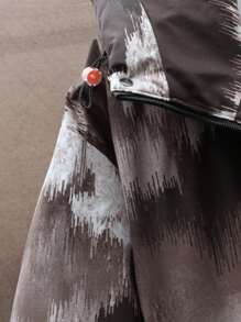 Manfinity 男士扎染抽绳连帽夹棉大衣（不含毛衣） - 彩色 - 查看 4