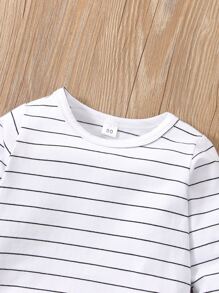 Baby Boy Striped Bodysuit With Overalls - Multicolor - View 5