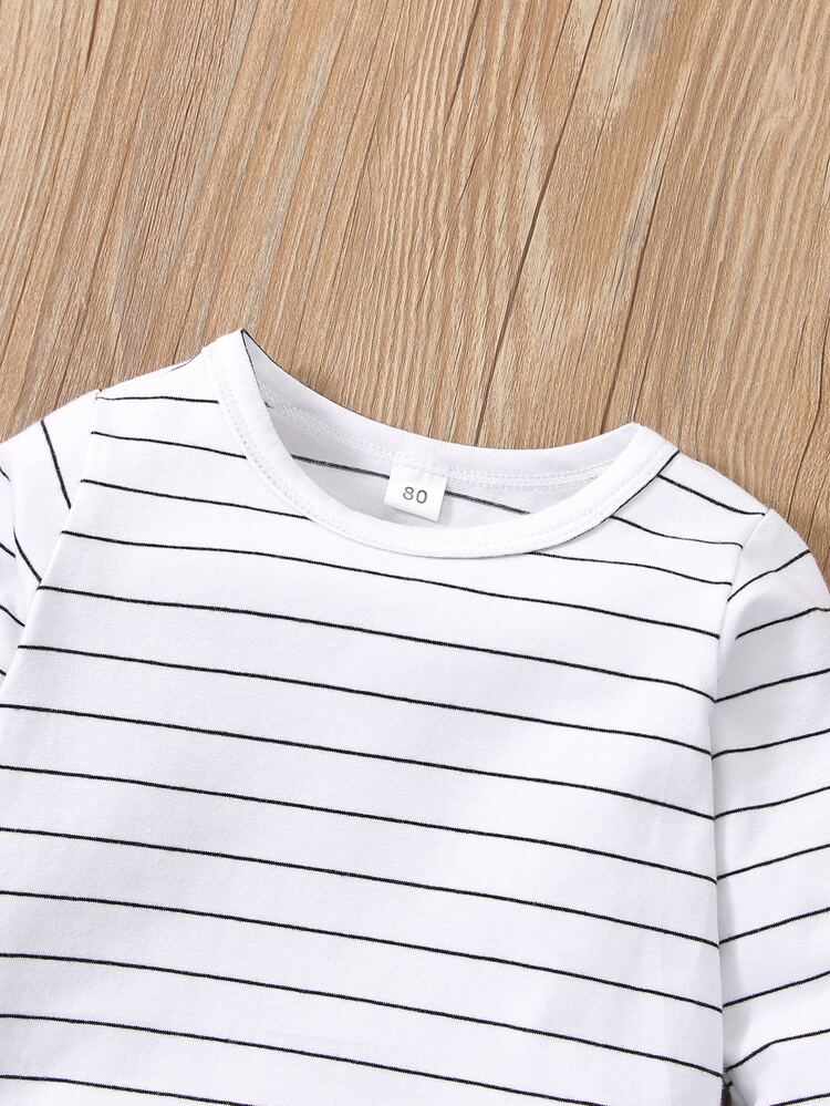 Bebé niño Body de rayas con Overol - Multicolor - Añade 5