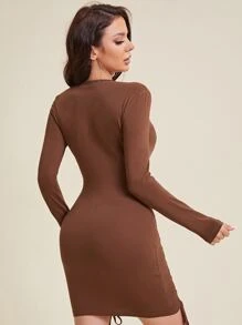 SHEIN SXY فستان تخريم الصاف جذابة