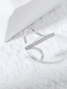 Nhẫn trang trí Cubic Zirconia - Bạc - Xem 2